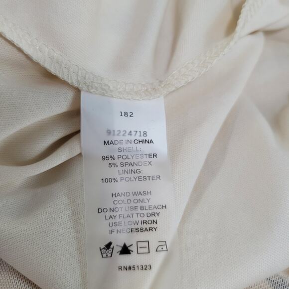 Vince Camuto Floral Printed Long Sleeve Midi Dress Cream Black NWT Size Medium - Picture 9 of 9